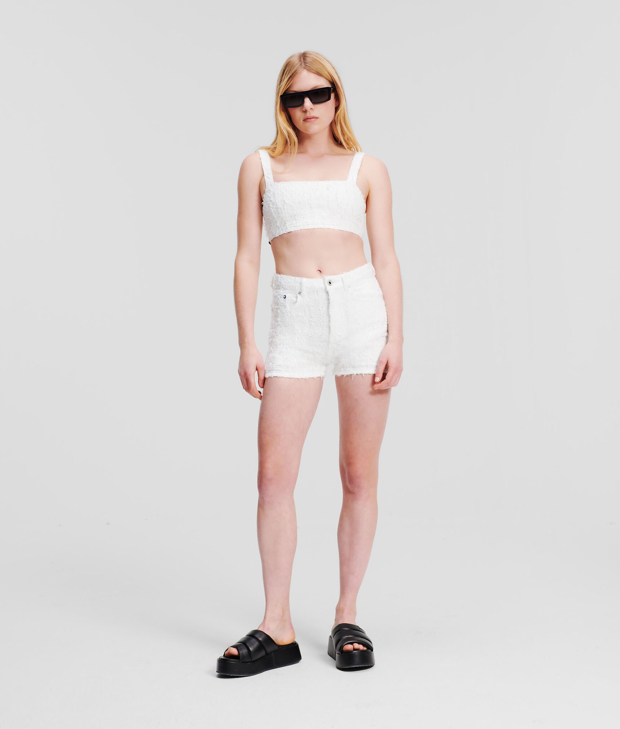 (image for) Sweet KLJ High-Waisted Bouclé Shorts